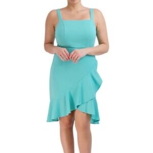 BCBG Aqua Ruffle Mini Dress